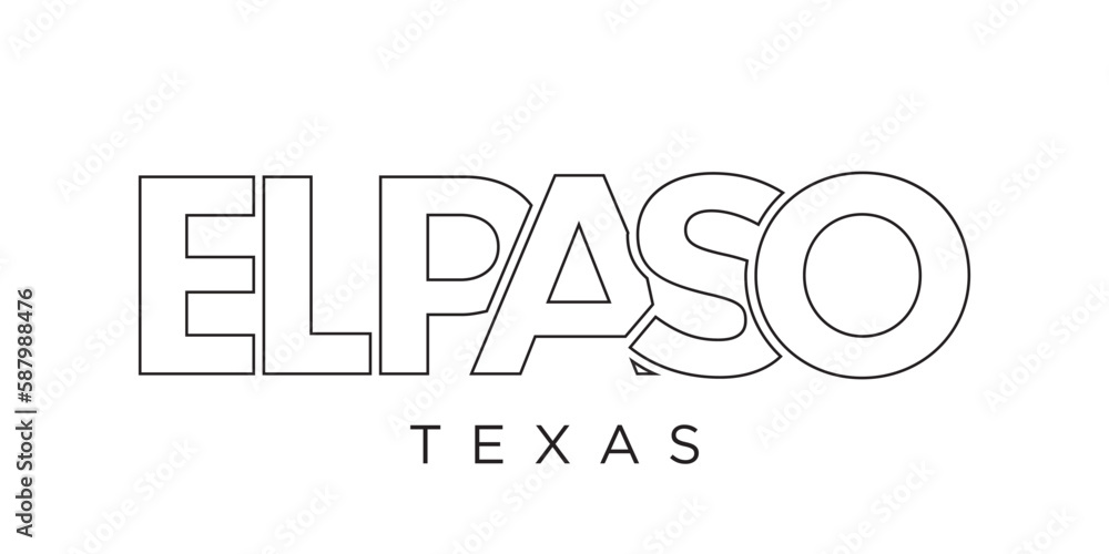 El Paso, Texas, USA typography slogan design. America logo with graphic ...