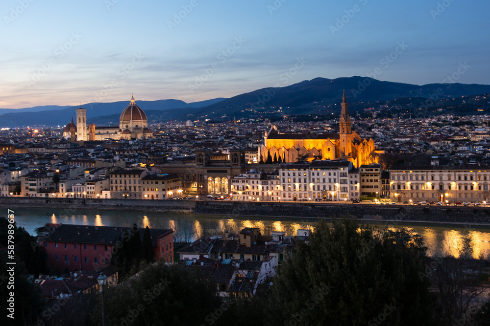 Fototapeta premium Imagem de Florença, na perspectiva da Praça Michelangelo
