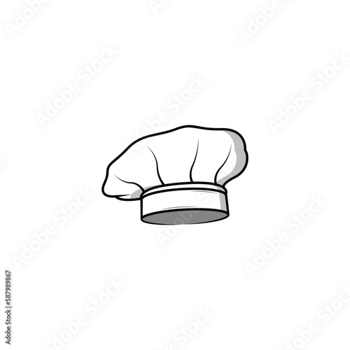 Chef hat icon isolated vector graphics