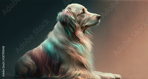 Horse animal abstract wallpaper. Soft background stallion in Pastel colors generative ai