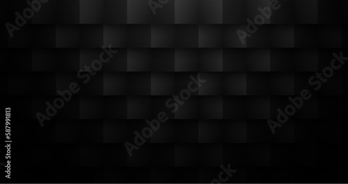 Abstract dark 3d block wall pattern background. Futuristic technology concept background. Vector illustration