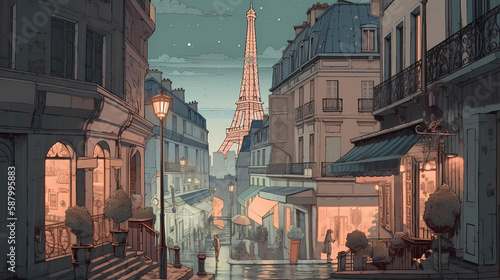 Obraz na płótnie Beautiful view of the city of Paris, France w salonie