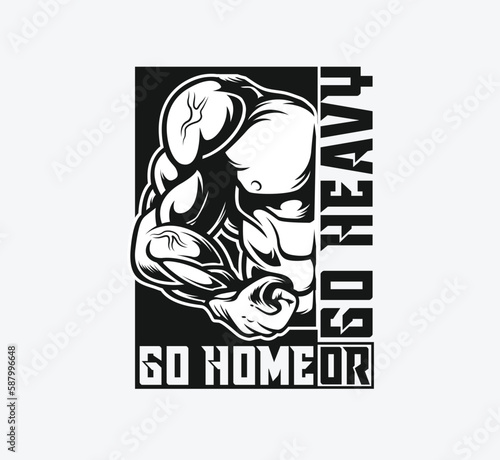 Fitness mascot logo design vector with modern illustration concept style for badge, emblem and t shirt printing. Fitness illustration .