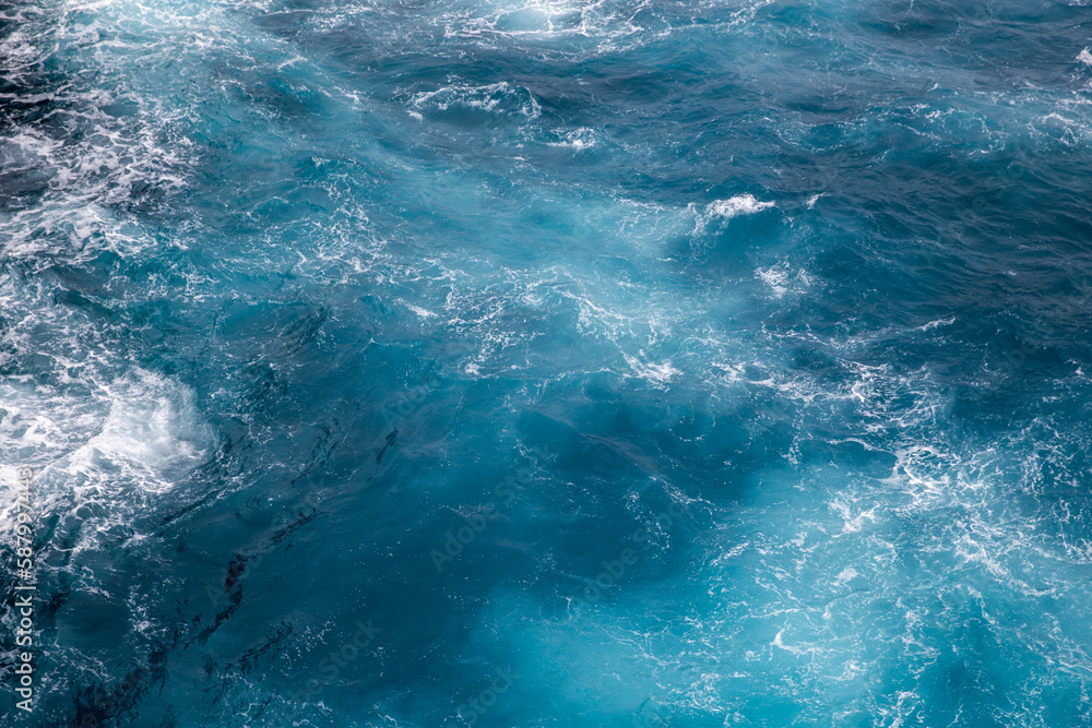 surface of deep blue ocean 