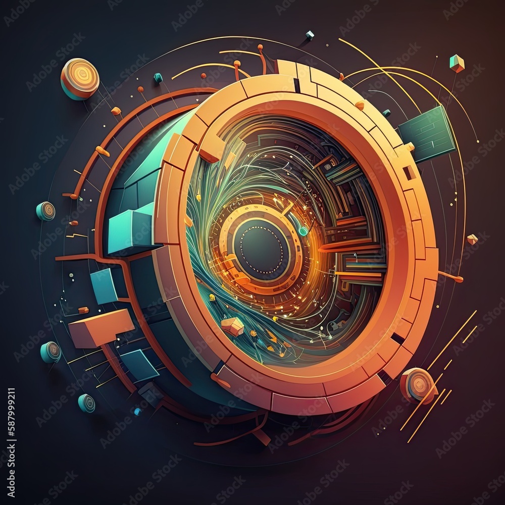 Naklejka premium Hadron Collider . 