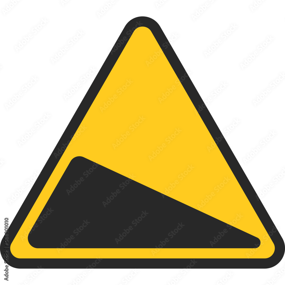 Hill sign icon, Traffic sign vector illustration Hill sign icon, Traffic sign vector illustration