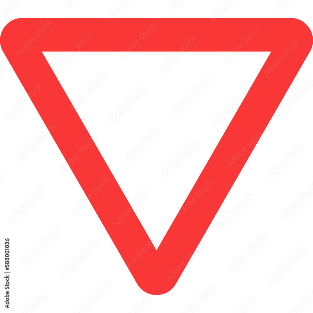 Blank triangle sign icon, Traffic sign vector illustration Blank triangle sign icon, Traffic sign vector illustration