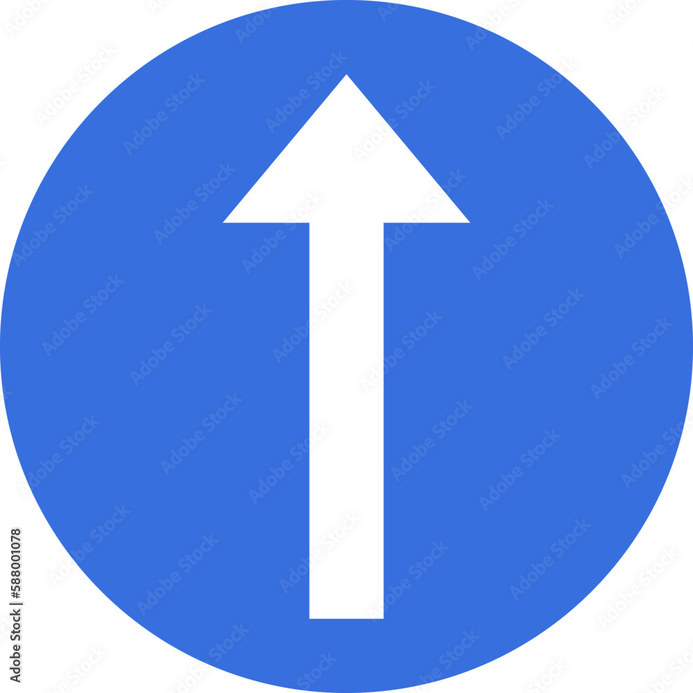 Go straight sign icon, Traffic sign vector illustration Go straight sign icon, Traffic sign vector illustration