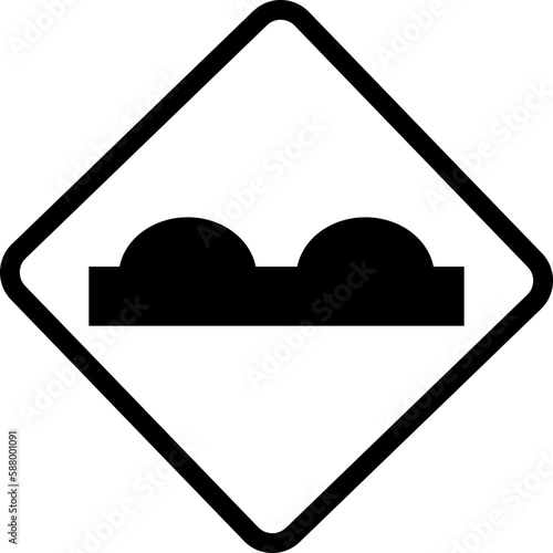Bump sign icon, Traffic sign vector illustration