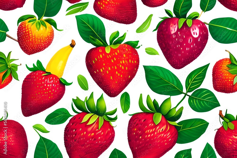 seamless pattern with strawberries seamless pattern with strawberries