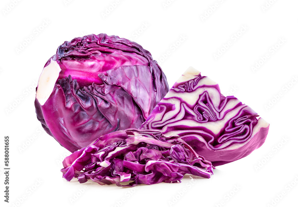 Red cabbage isolated on transparent png Red cabbage isolated on transparent png
