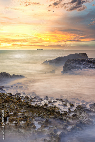 sunset over the sea