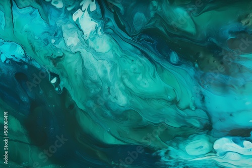 Ice and water with a blue background Generative AI