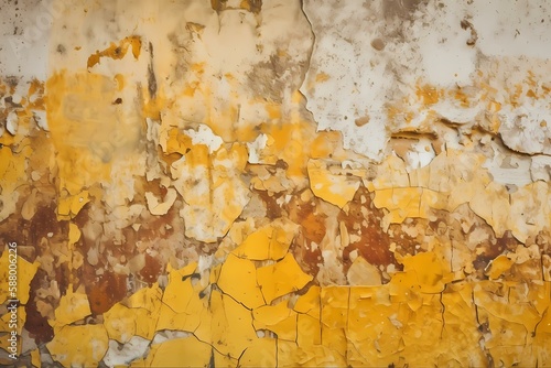 A wall with peeling paint Generative AI