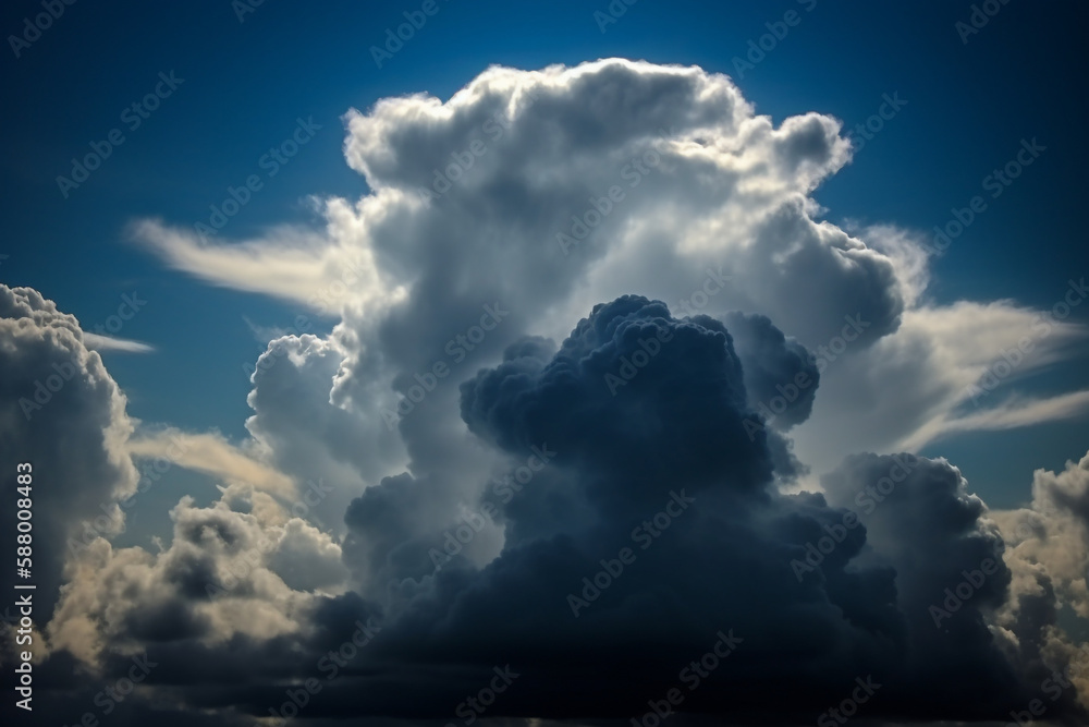 blue sky with clouds. generative ai blue sky with clouds. generative ai