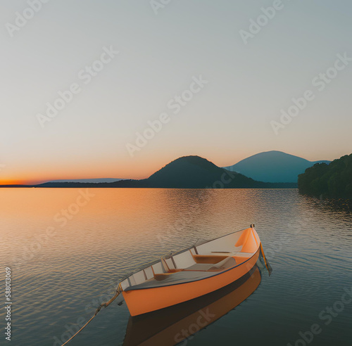 Serenity on the Water: Discover the Beauty of Lake Life with Our Collection of Stunning Boat and Lake Images © Bartosz