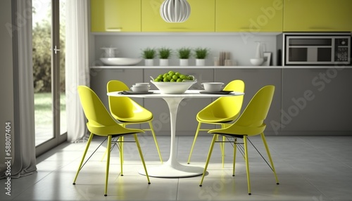 modern kitchen furnishing idea, plastic effect