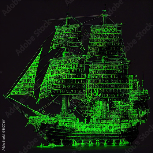 AI Generative source code computer art