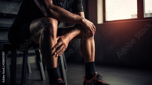 Fototapeta Naklejka Na Ścianę i Meble -  Joint problems and tendon inflammation Generated AI