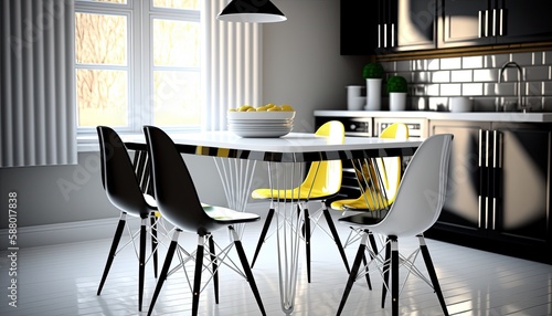 modern kitchen furnishing idea  plastic effect