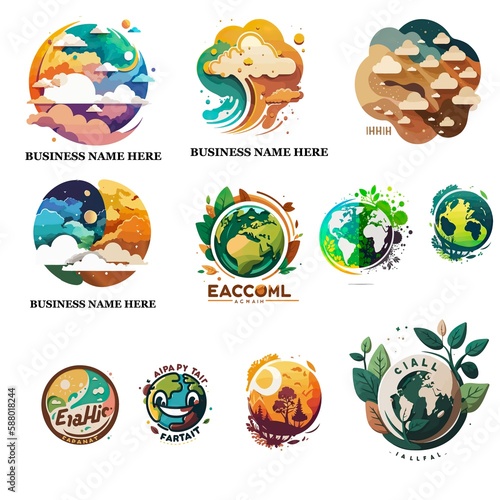 Amazing and Classy Earth Logos Amazing and classy Business Logo Save the Earth 