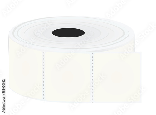 Thermal roll stickers. vector illustration