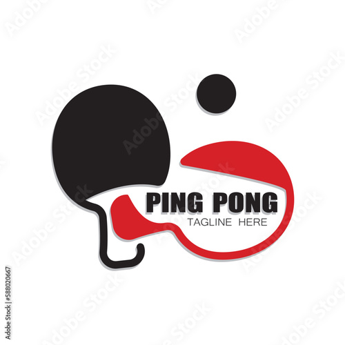 simple table tennis logo, ping pong creative logo template. sports games, clubs, tournaments and championships. vector