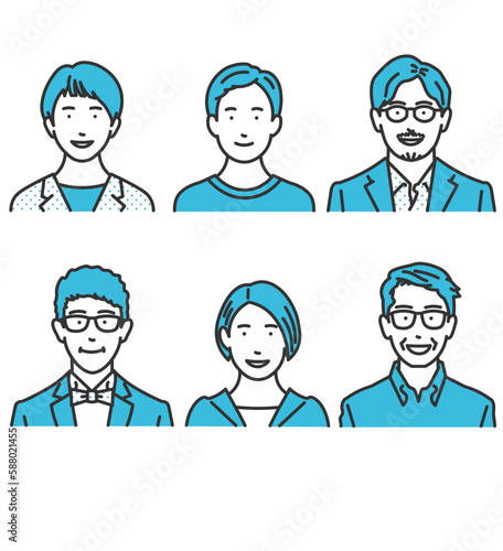 男女上半身アイコン
