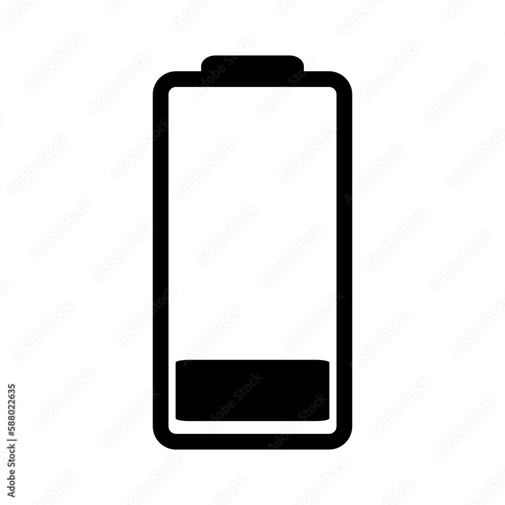 Battery icon isolate on transparent background. Battery icon isolate on transparent background.
