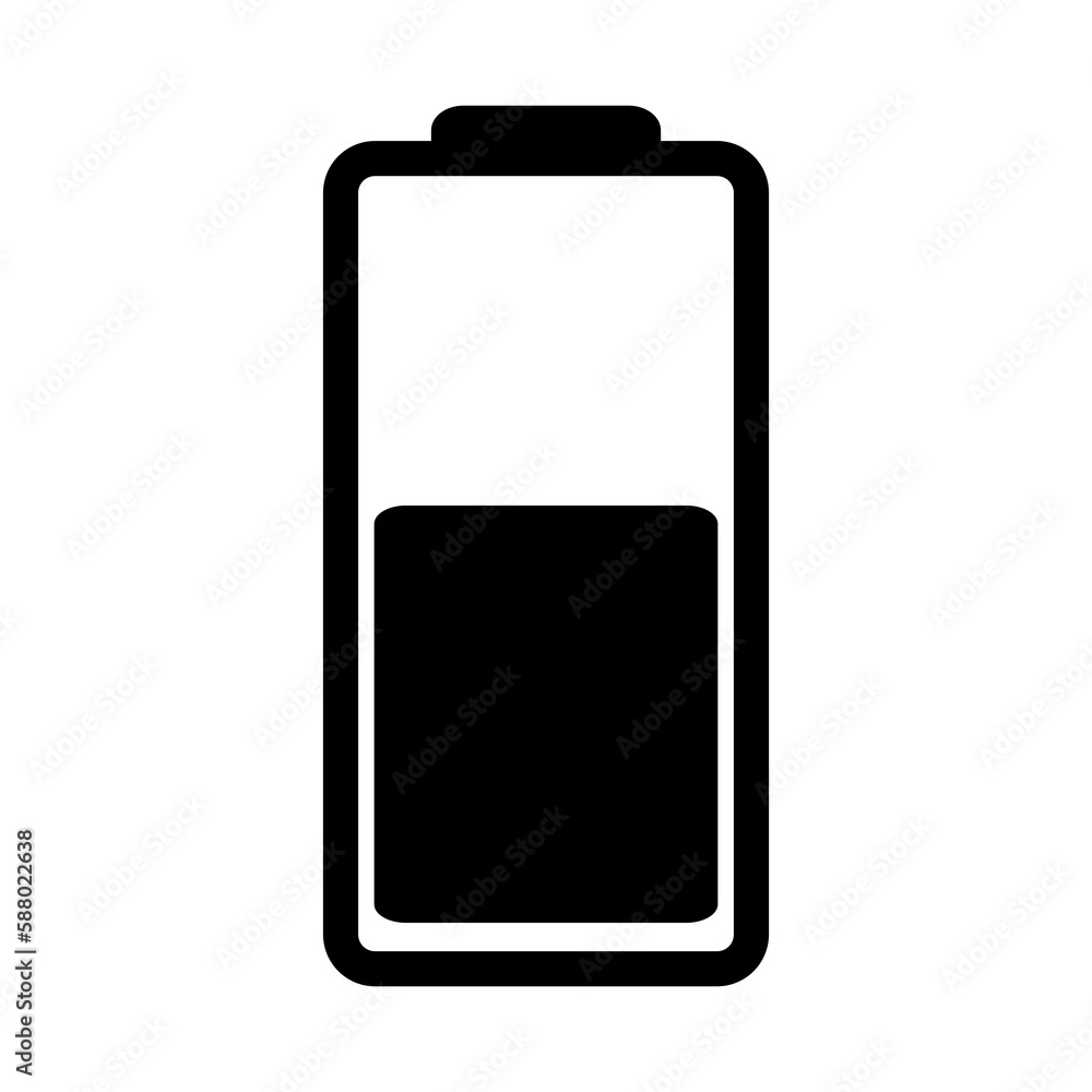 Battery icon isolate on transparent background. Battery icon isolate on transparent background.