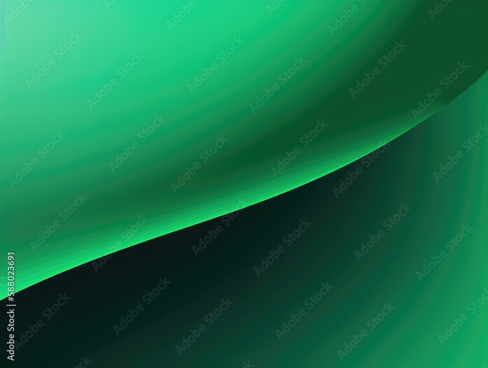 Green wave and line abstract background. Generative AI Green wave and line abstract background. Generative AI