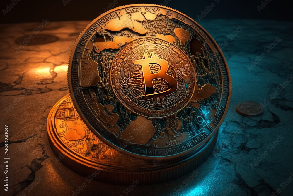 Cryptocurrency bitcoin the future coin. Generative AI