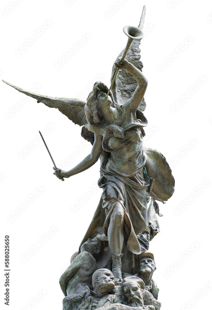 statue monument aux morts de la guerre de 1870/1871 à Moulins département de l'Allier, PNG fond transparent