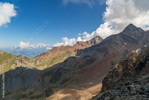 Mountains over the town of Cogne, near Gran Paradiso National Park