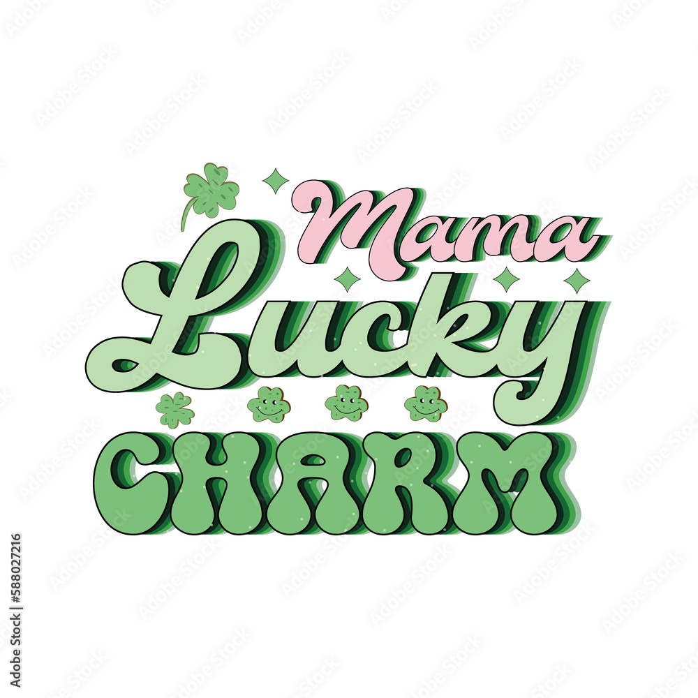 Fototapeta premium St Patrick's Retro Sumblimation Bundle