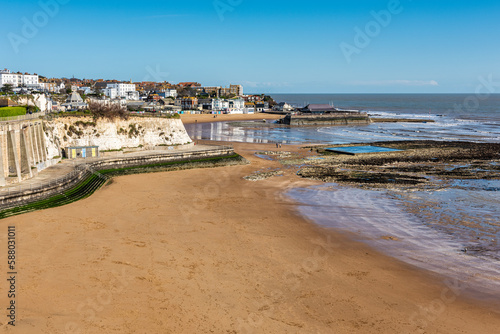 Broadstairs beach in Kent, England on a lovely spring sunny day