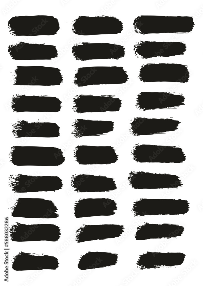 Round Sponge Thin Artist Brush Straight Lines High Detail Abstract Vector Background Set Round Sponge Thin Artist Brush Straight Lines High Detail Abstract Vector Background Set
