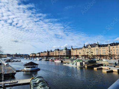 Canvas Print view of the town