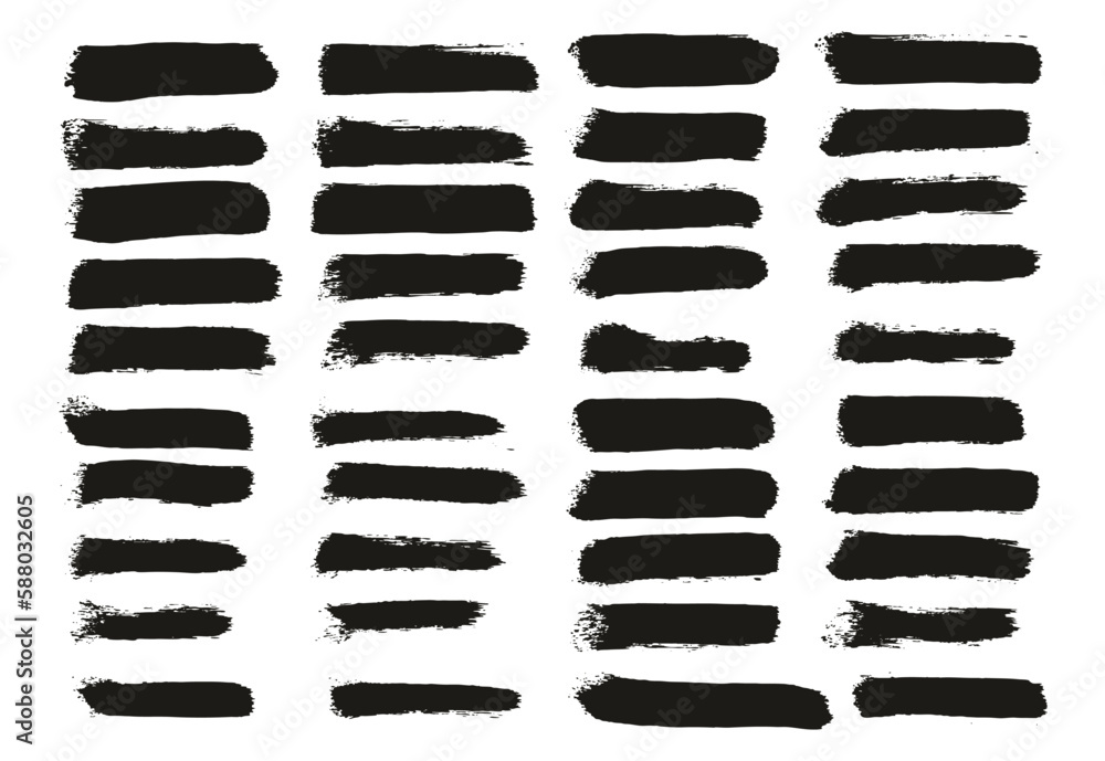 Round Sponge Thin Artist Brush Straight Lines High Detail Abstract Vector Background Set Round Sponge Thin Artist Brush Straight Lines High Detail Abstract Vector Background Set