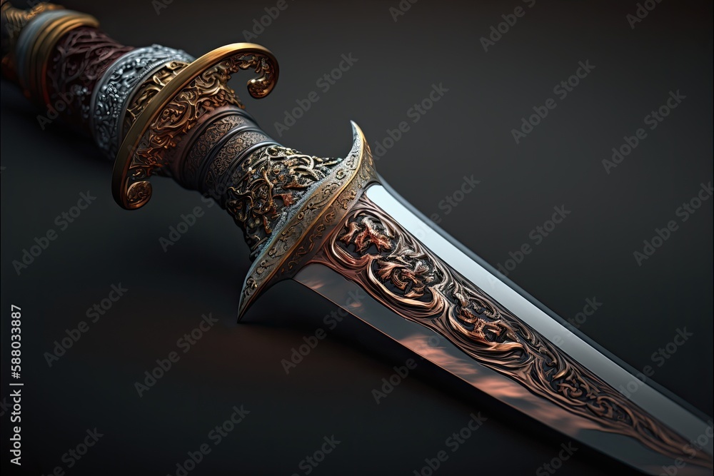 Sword with long blade Sword with long blade