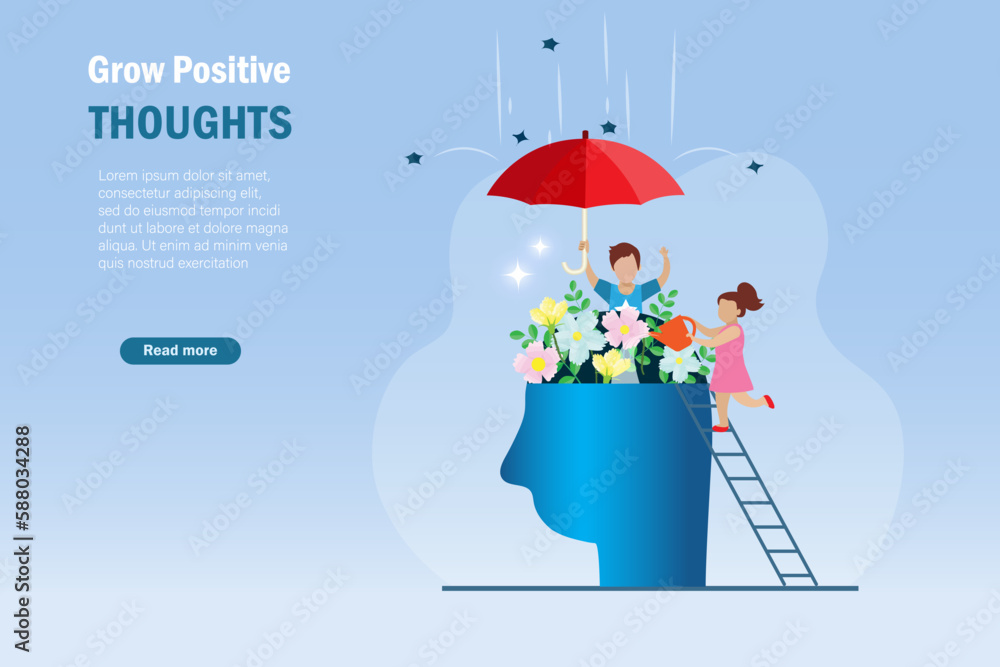 Growing kids positive thinking and mental health. Children showering