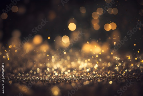 Gold glitter lights grunge background create with ia