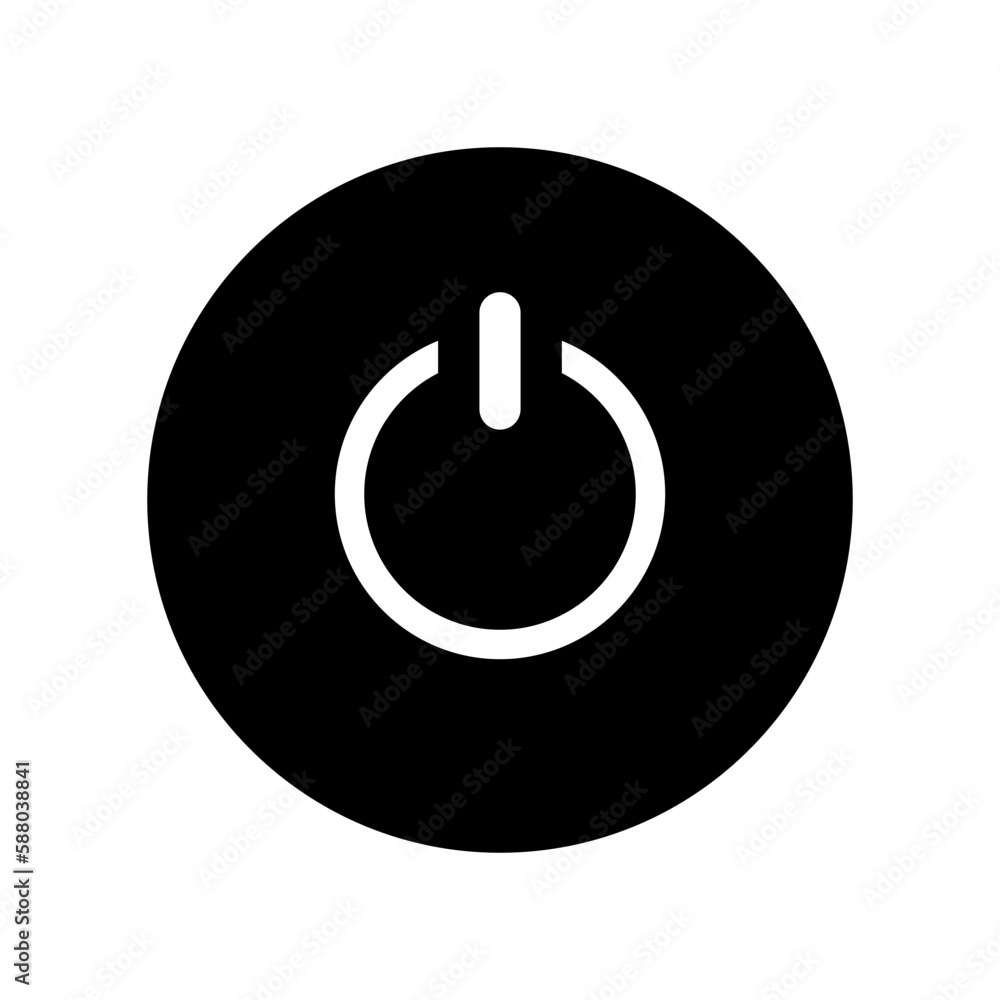 Power icon for web and mobile app. Power sign. Electric power. Vector illustration isolated on white background. Power icon for web and mobile app. Power sign. Electric power. Vector illustration isolated on white background.