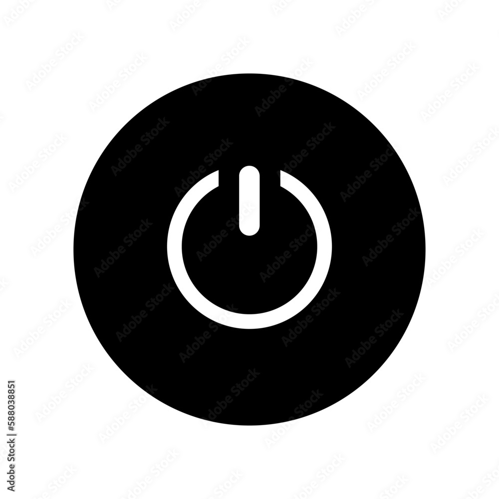 Power icon for web and mobile app. Power sign. Electric power. Vector illustration isolated on white background. Power icon for web and mobile app. Power sign. Electric power. Vector illustration isolated on white background.