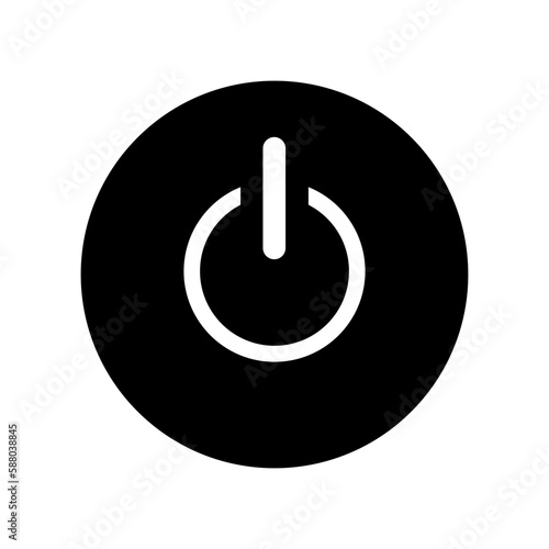 Power icon for web and mobile app. Power sign. Electric power. Vector illustration isolated on white background.