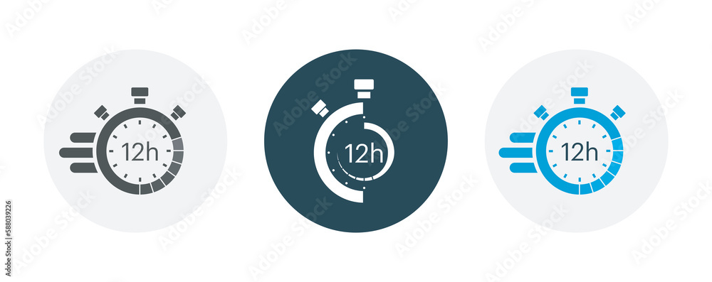 12 hours for order execution or delivery service icons.24 Hours a Day service icons are designed simply. 6 hours, 12 hours, 24 hours clock sign icon concept with arrow loop vector icon for apps 12 hours for order execution or delivery service icons.24 Hours a Day service icons are designed simply. 6 hours, 12 hours, 24 hours clock sign icon concept with arrow loop vector icon for apps