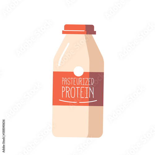 Pasteurized Protein Bottle With Bold Labeling, Nutritional Product Packagedwith Secure, Leak-proof Cap