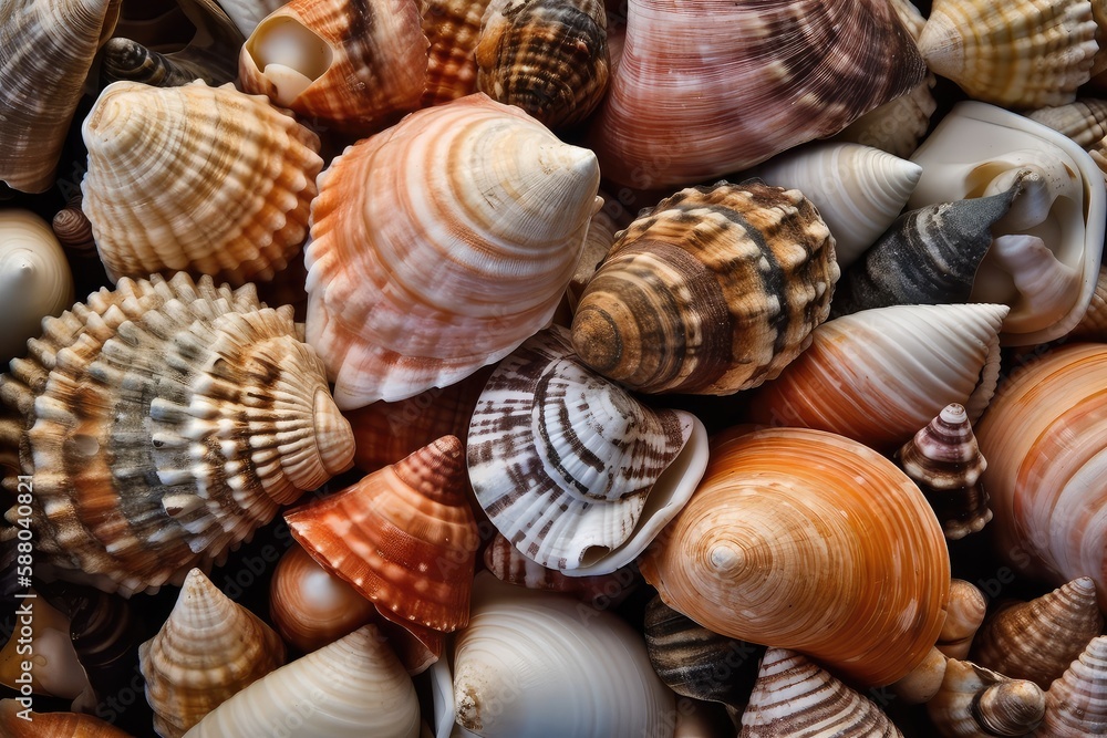 Beautiful seashells for background
