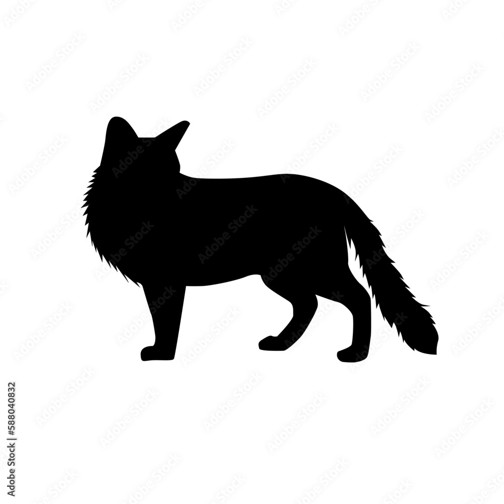 fox cat silhouette 