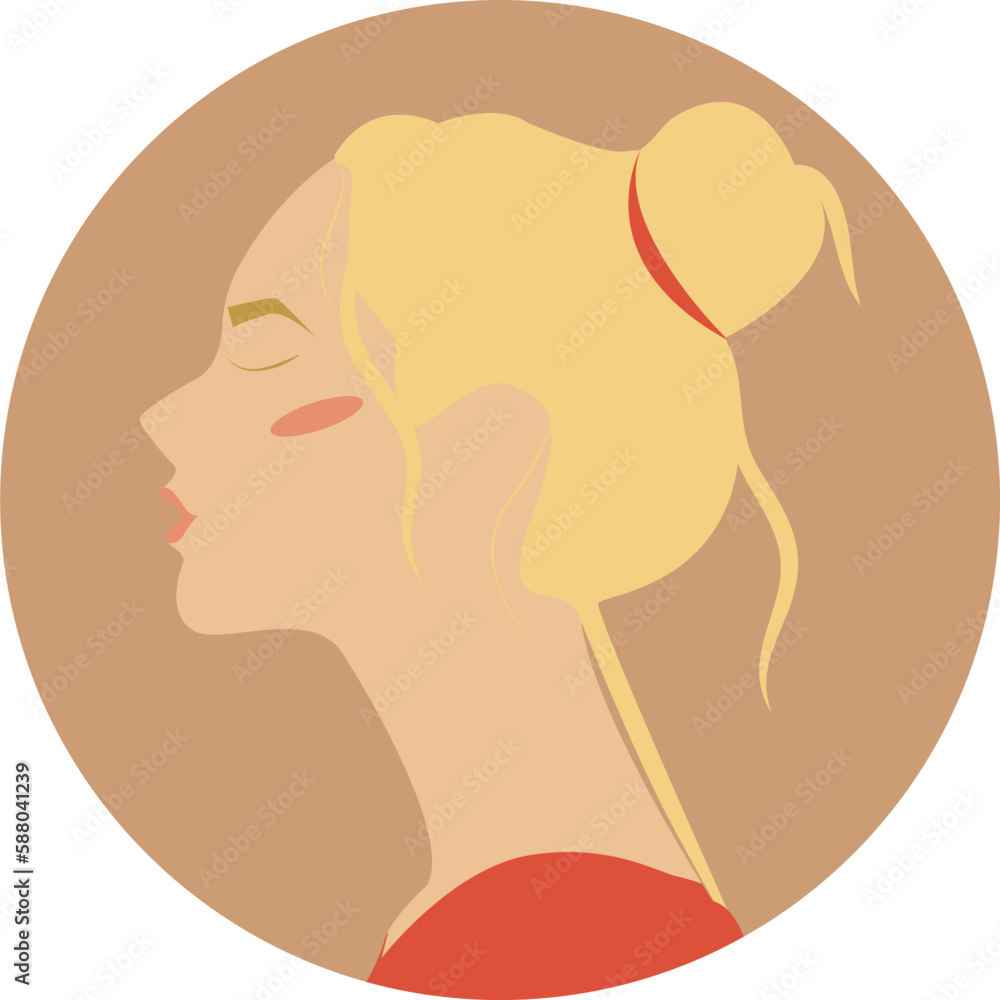 Woman profile. Woman profile.